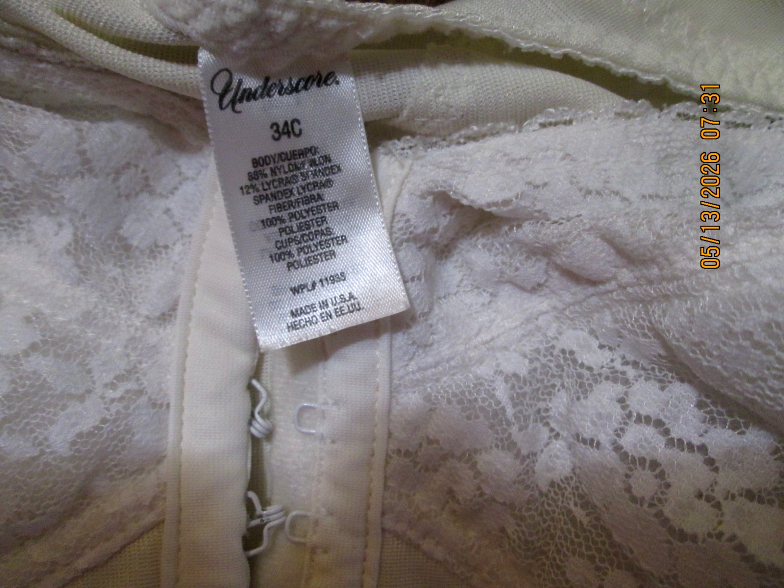 Vintage Underscore Body Girdle Brief Size 34C Bullet bra all in one lingerie