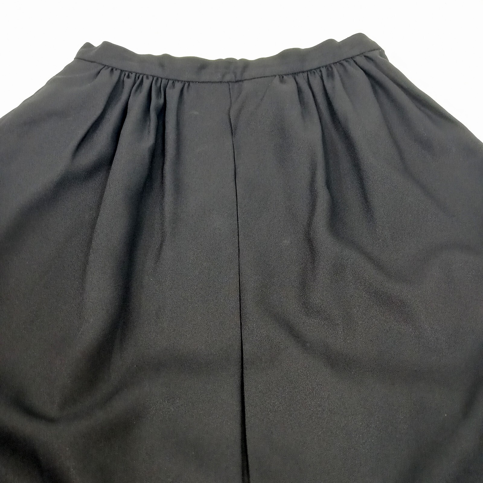 60s Vintage ILGWU Nelly de Grab Black Formal Single Pleat Maxi Skirt Size XS 0-2