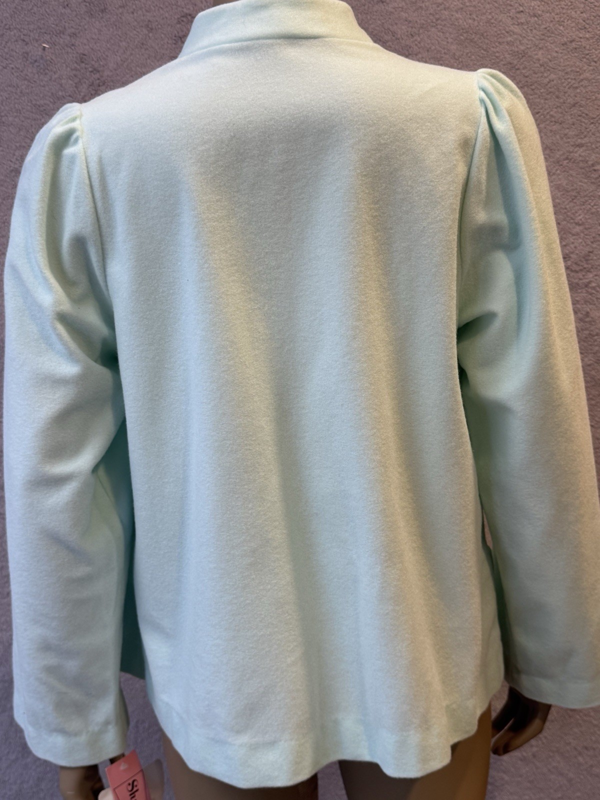 VTG Shadowline Fleece Bed Jacket Robe Embroidery NOS w/Tag 80&rsquo;s Cottagecore S/M