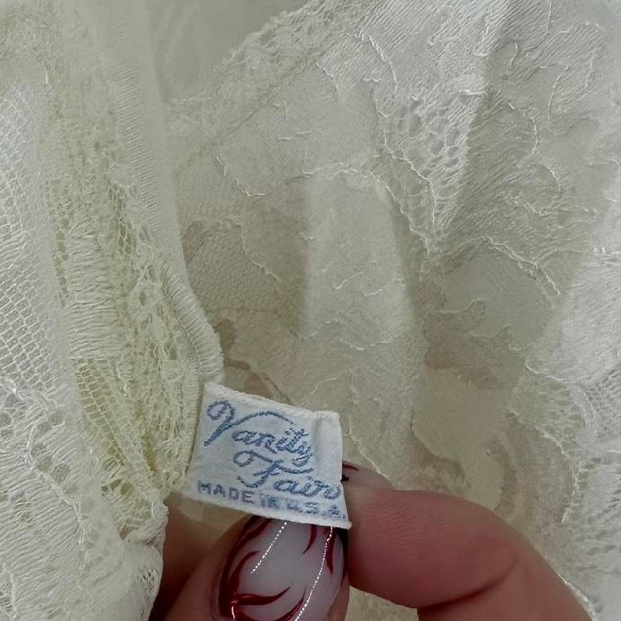 Vintage 60s Vanity Fair Lace Slip Dress 32 Cream