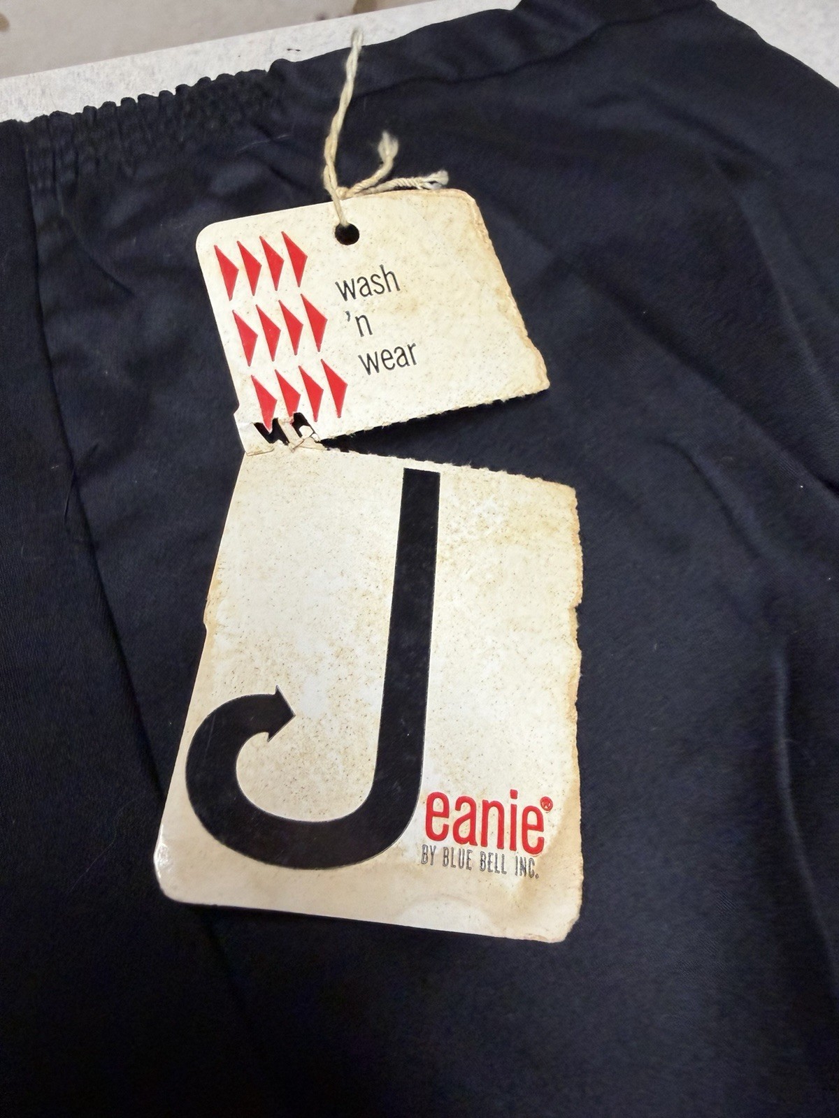 Vtg 60s Jeanie Blue Bell Girls Tapered Slacks Pants Black Cotton NOS NWT Size 14