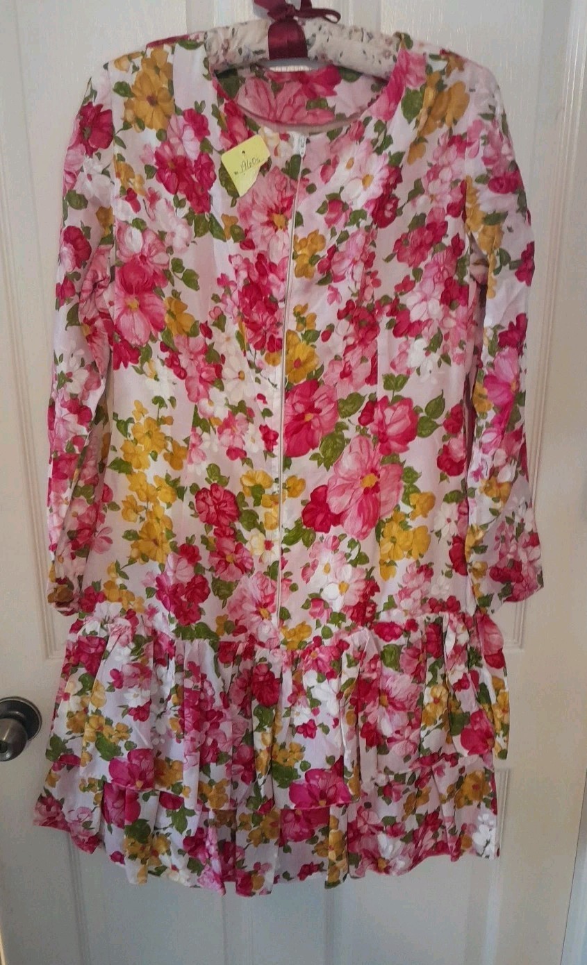 1960s Women’s Floral Below Knee Cottage Core Dress. Pit To Pit 19&Prime;/medium.b33