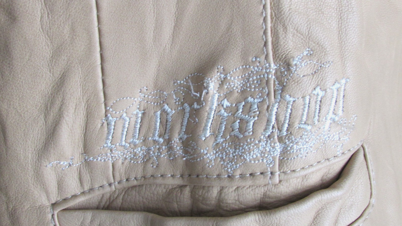 VTG Y2K Johnny Was 3 J Workshop Leather Embroidered tie back Vest M VERY RARE