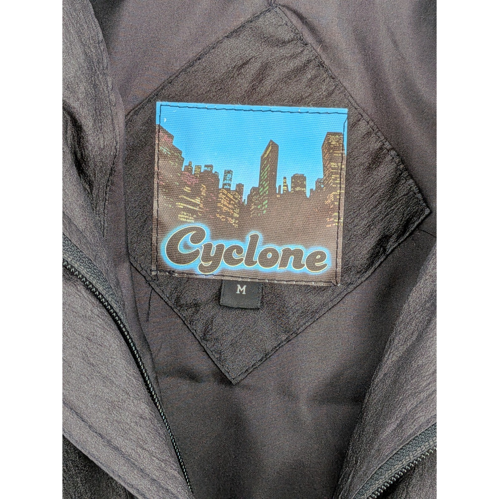 Vintage Cyclone Women&rsquo;s Jacket Medium Black Utility Bomber Windbreaker