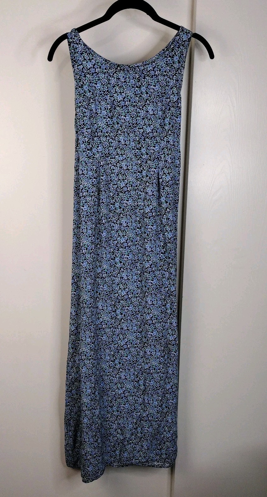 Vintage All That Jazz Grunge Floral Maxi Sundress No Size Tag Sz S? Black Blue
