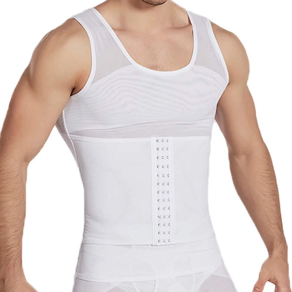 Men&rsquo;s Body Shaper Compression Vest Abdomen Shapewear Tummy Slimming Sheath Gynec
