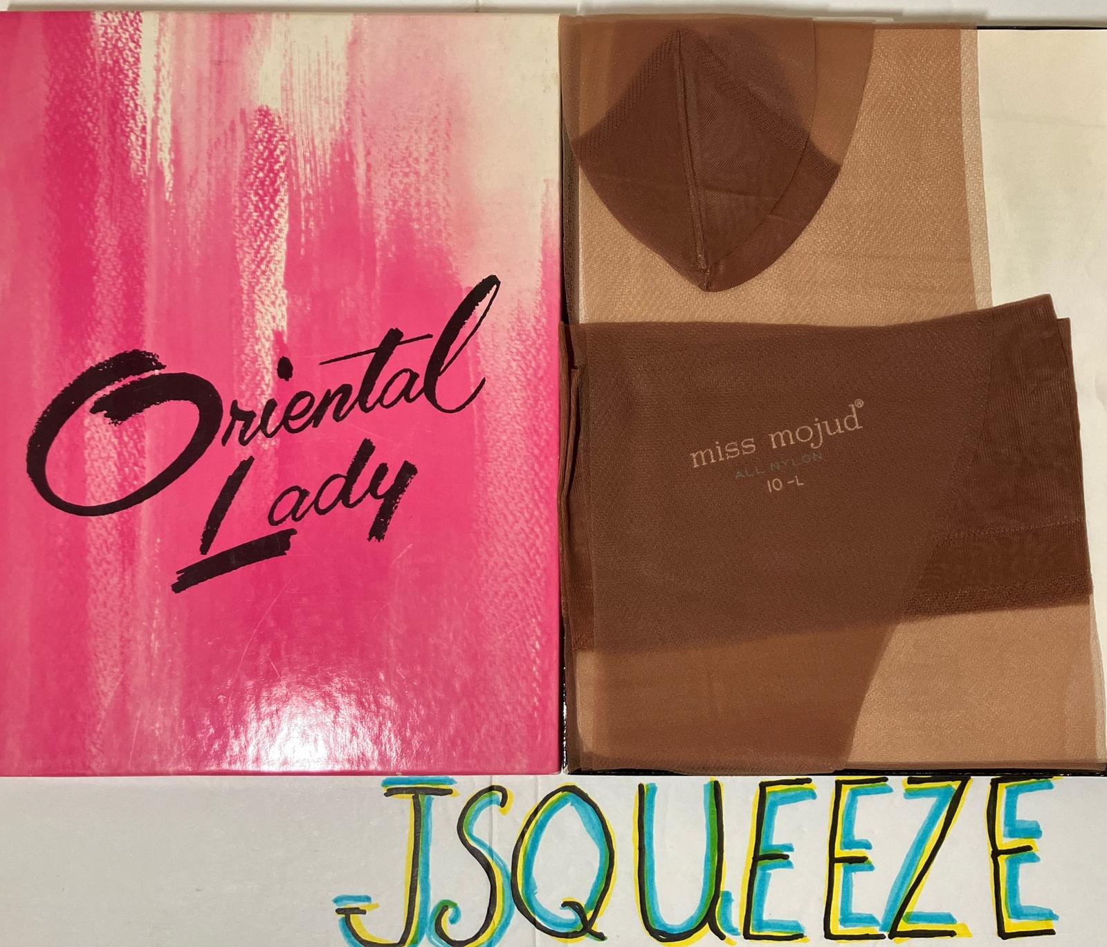 3 Pair Vintage ORIENTAL LADY 10×34+ Bonus 1 Pr. MISS MOJUD 10×35 Nylon Stockings