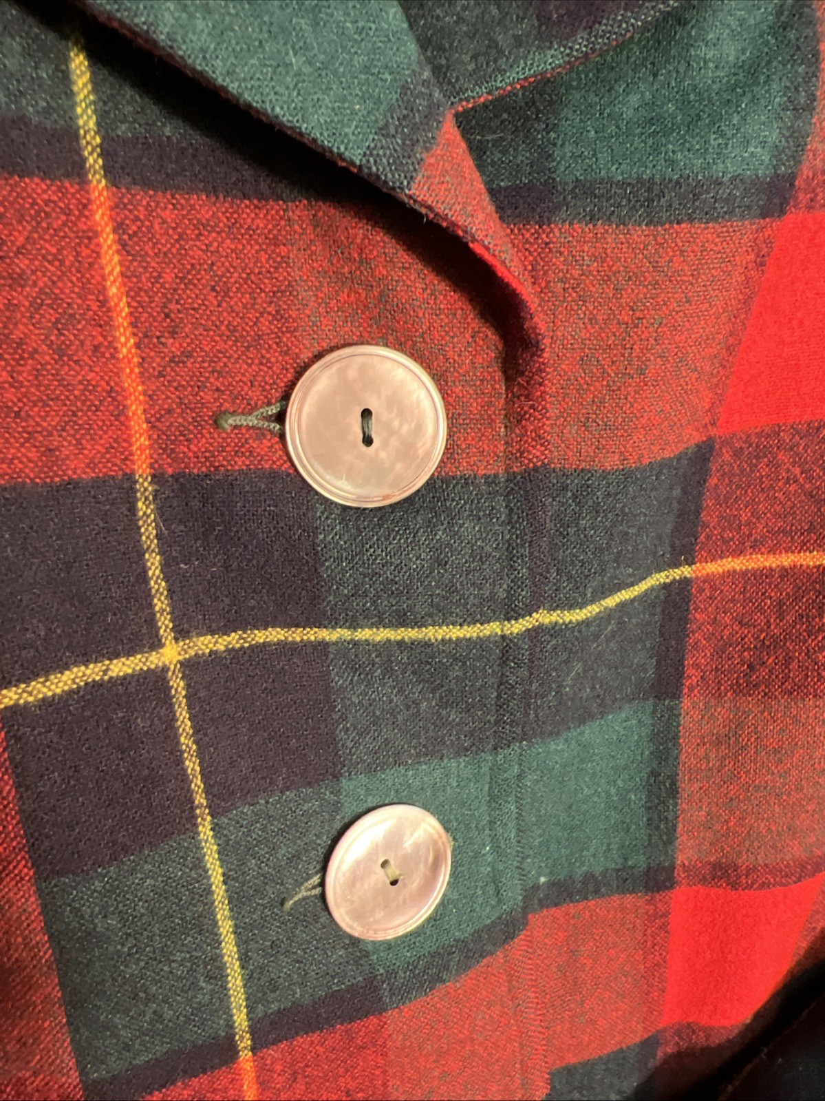Vintage 50s Pendleton 49er Jacket Shadow Plaid Sz M Rockabilly