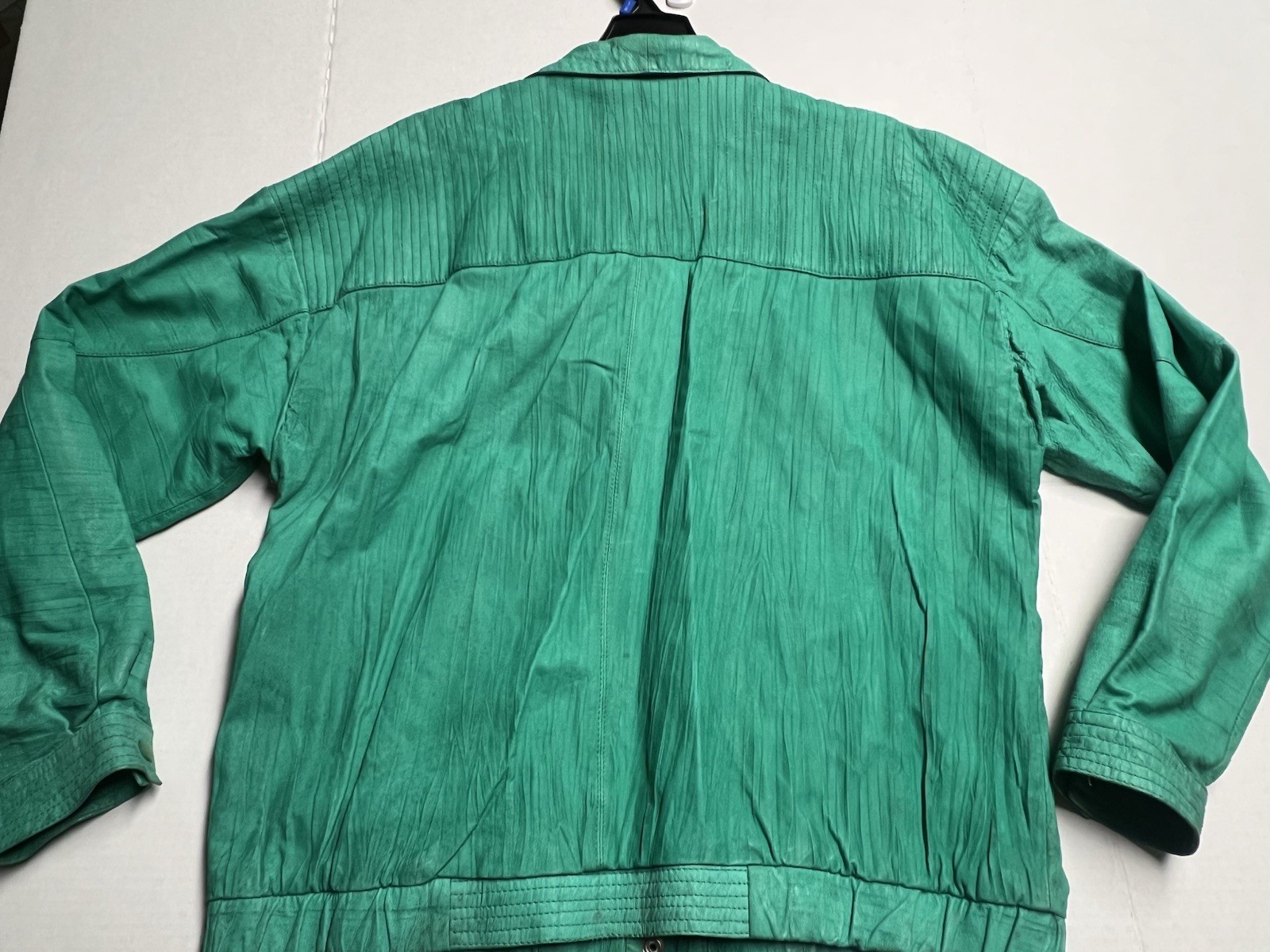 Vintage 80’s Split End Ltd. Leather Jacket Women’s Size 13/14 In Green