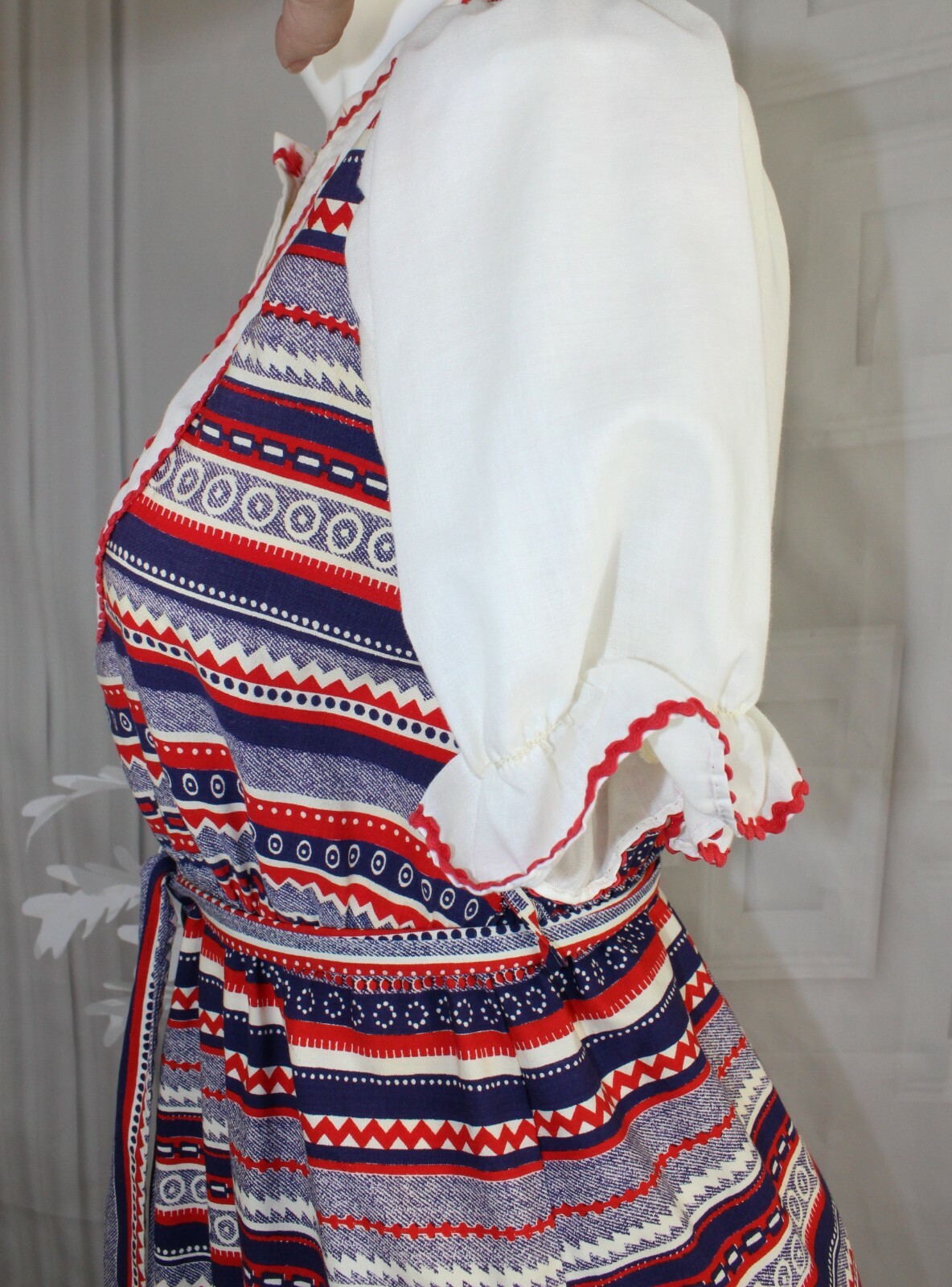 Womens VTG 60s/70s 1960s 1970s Peasant Boho Hippie Maxi Dress size small med