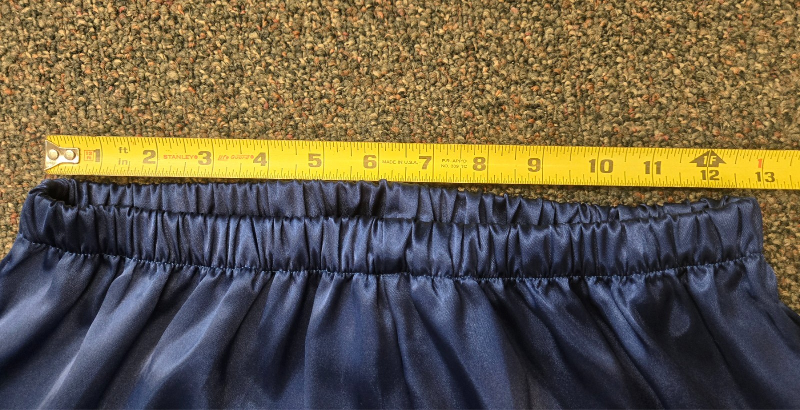 VTG 90s Unbranded Blue Silky Polyester Pajama Set w/ Sheer Top, Women&rsquo;s Size M