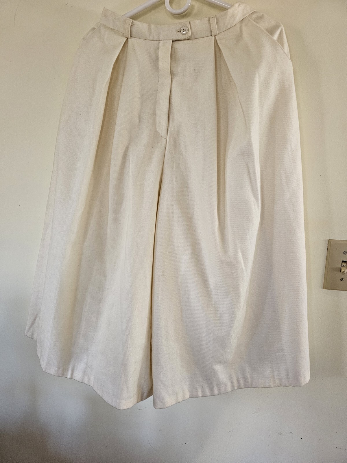 Vtg MJ Concepts In Sportswear Women&rsquo;s Wool Blend Shorts Skirts Sz 13 Ivory