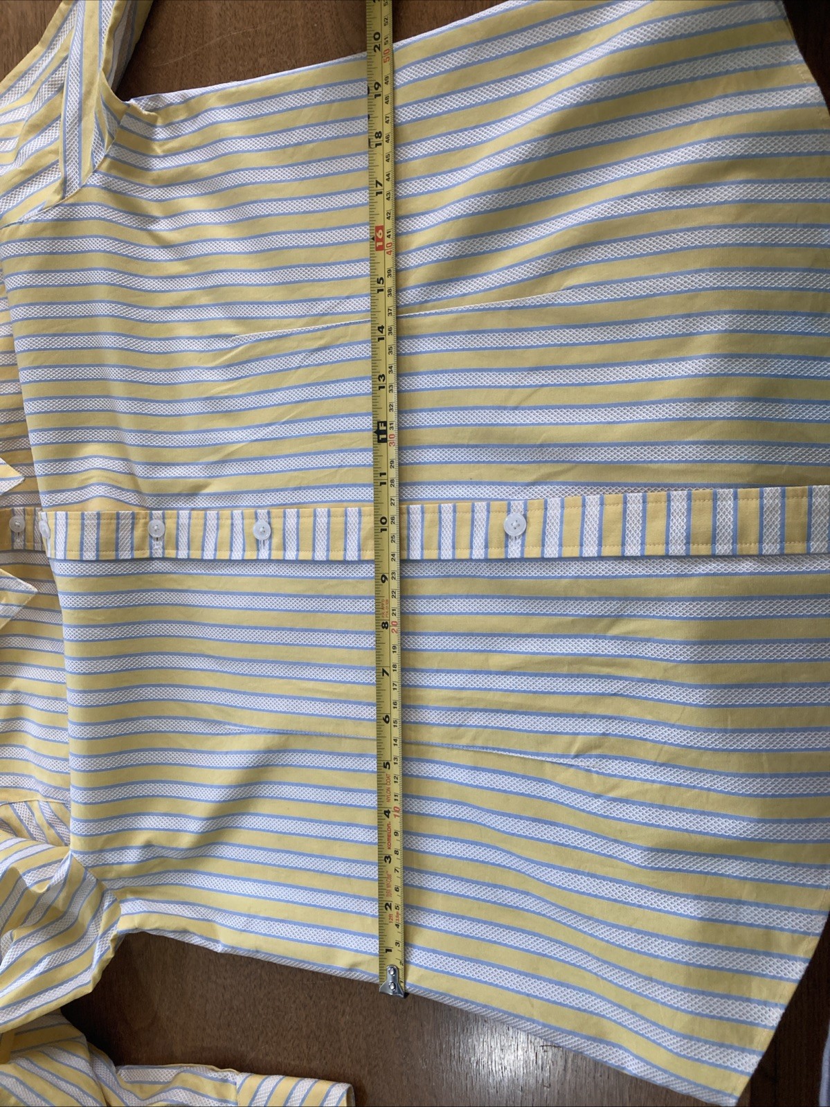 Vintage 1990s Handmade Striped Button Down Women Shirt Textured Dobby S/M Spring