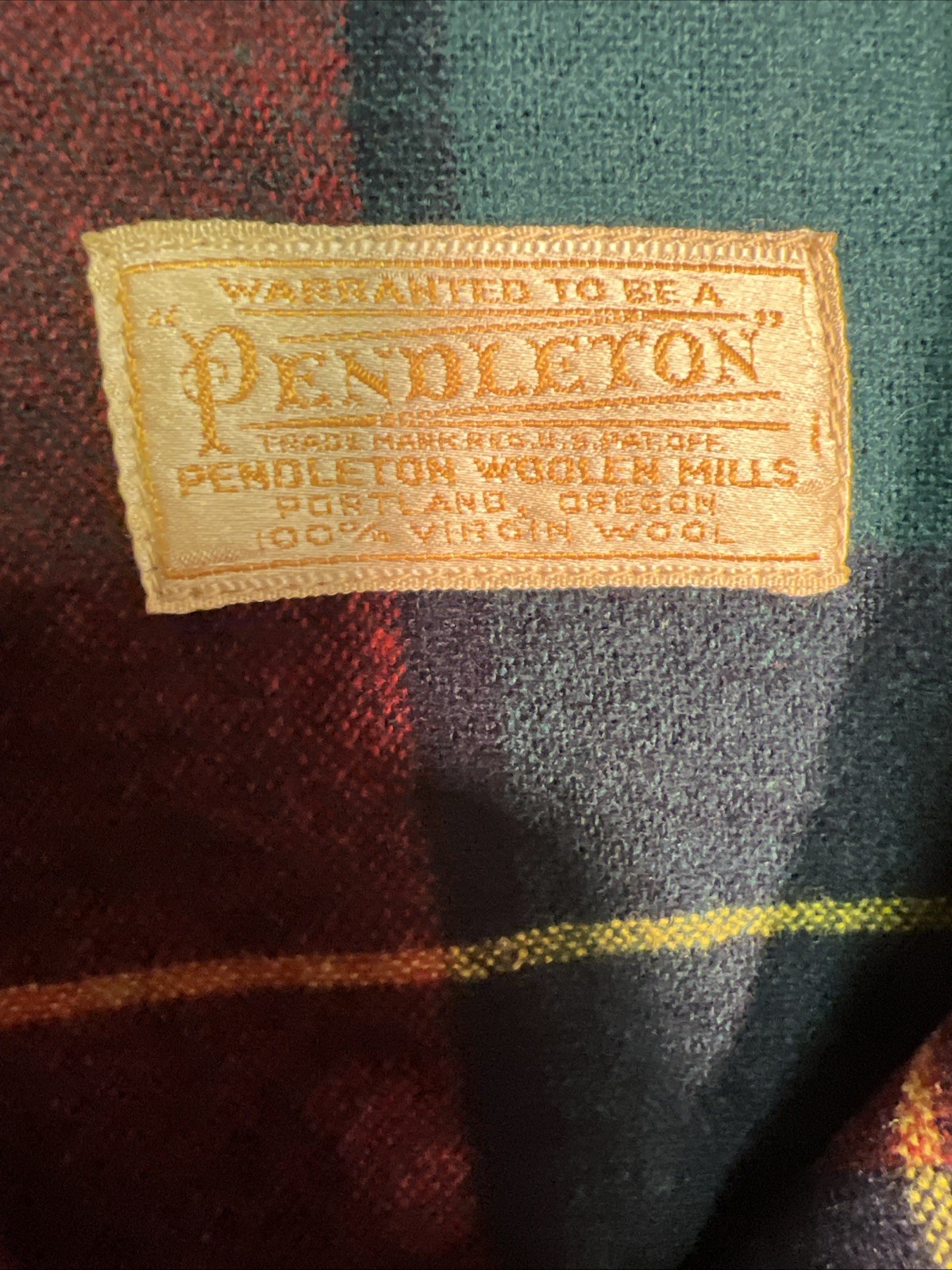 Vintage 50s Pendleton 49er Jacket Shadow Plaid Sz M Rockabilly