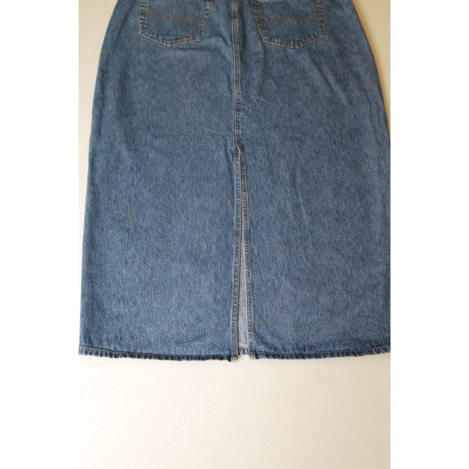 Vintage 90s Venezia Denim Maxi Skirt Southwest Long 16 Volup Curvy Tall
