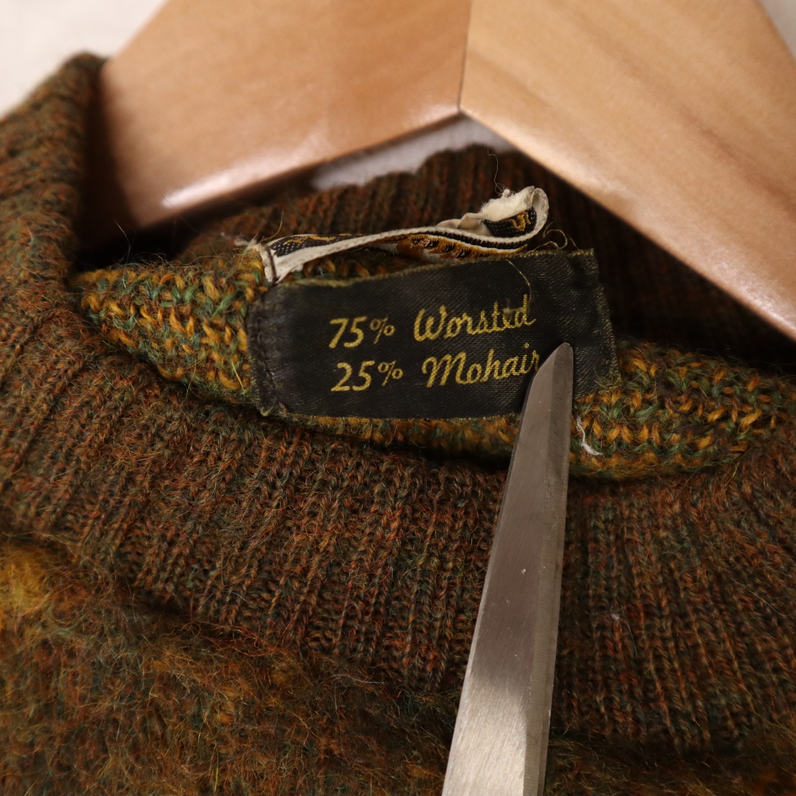 Vintage Alexander&rsquo;s Worsted Wool/Mohair Blend Sweater Women&rsquo;s XL Brown Pullover