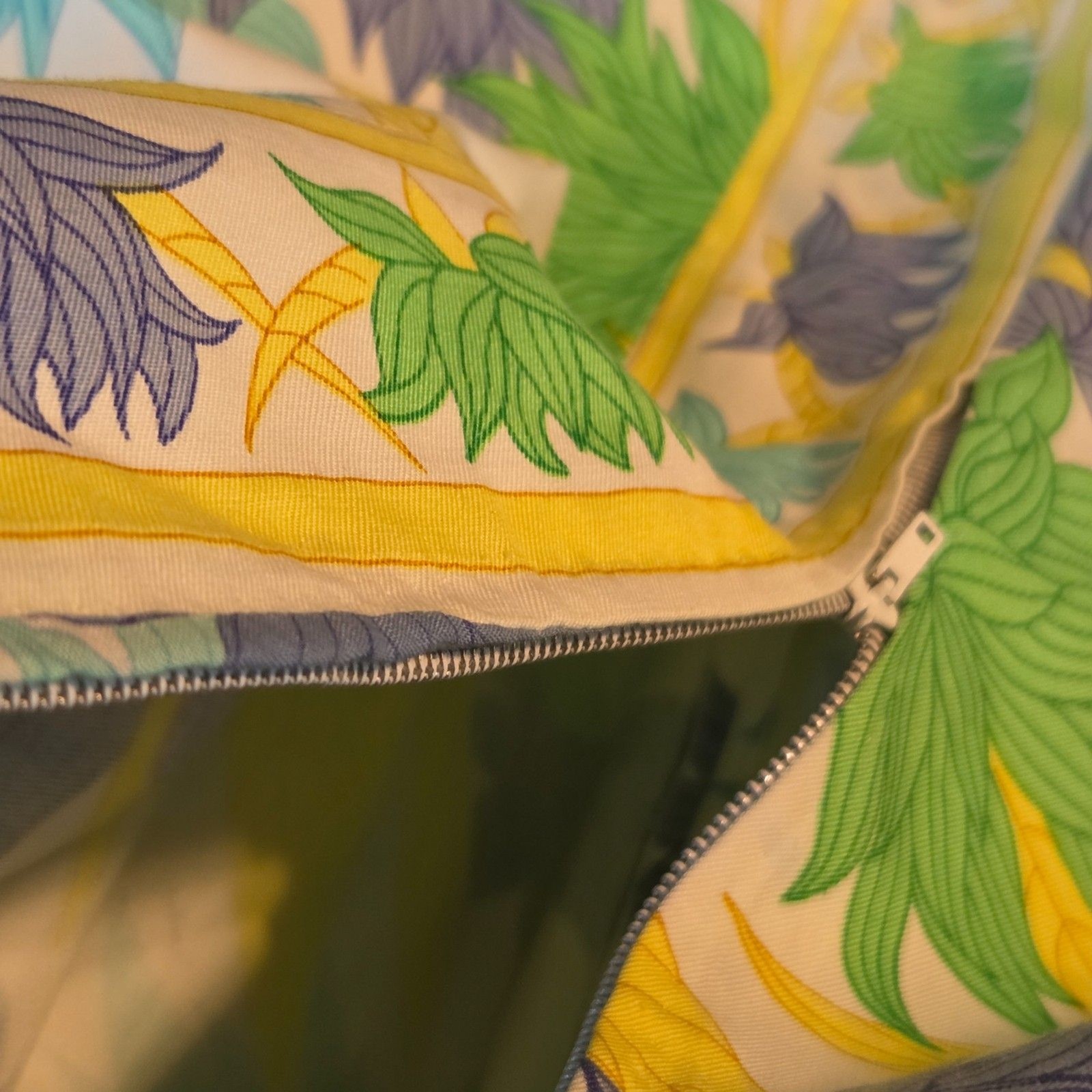 Vintage 1960s Emilio Pucci Fabric Skirt 70s Floral Border Print Italy Waist 32
