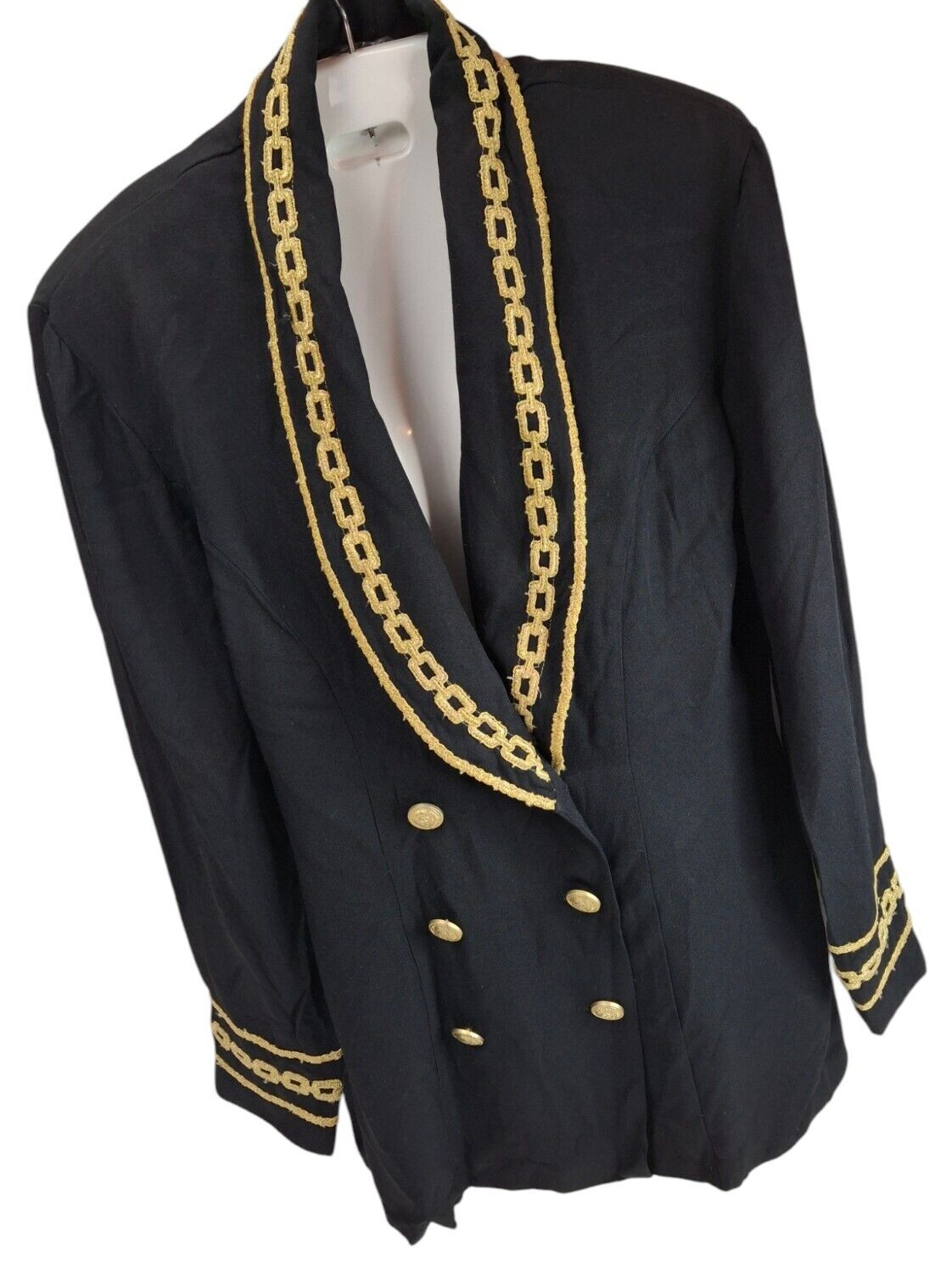 Blazer Jacket Retro Nautical Scarlett Vtg 80&rsquo;s Embroidered 9/10 Crest buttons