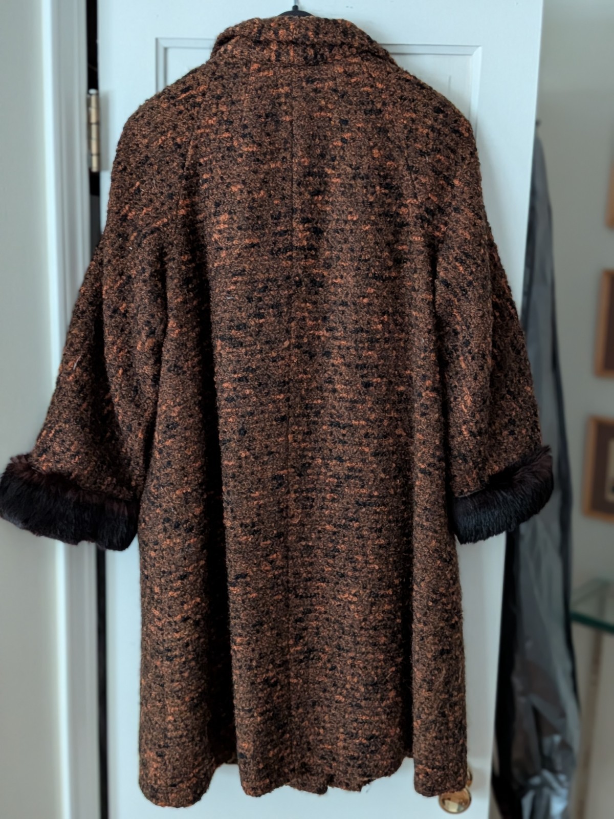 COMING SOON Vintage Wool Coat Genuine Fur Cuffs