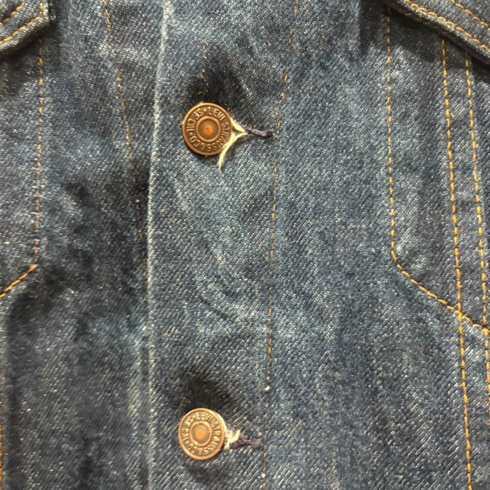 Levi Strauss Co Denim Trucker Jacket Blue Size 46 Womens XL Vintage Made in USA