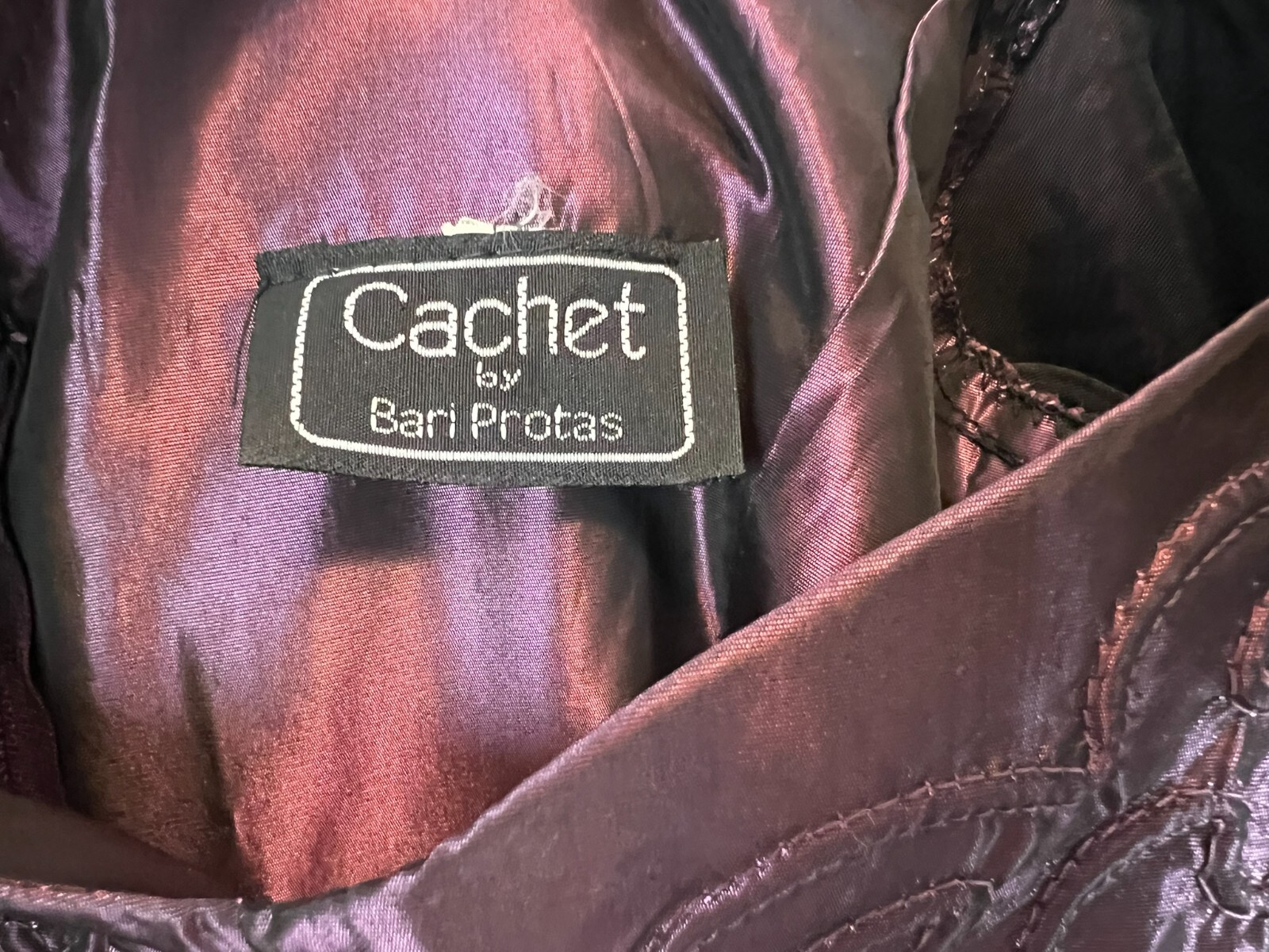 Vintage 80s Cachet Bari Protas Sweetheart Gown Formal Dress w Puff Sleeves 5/6