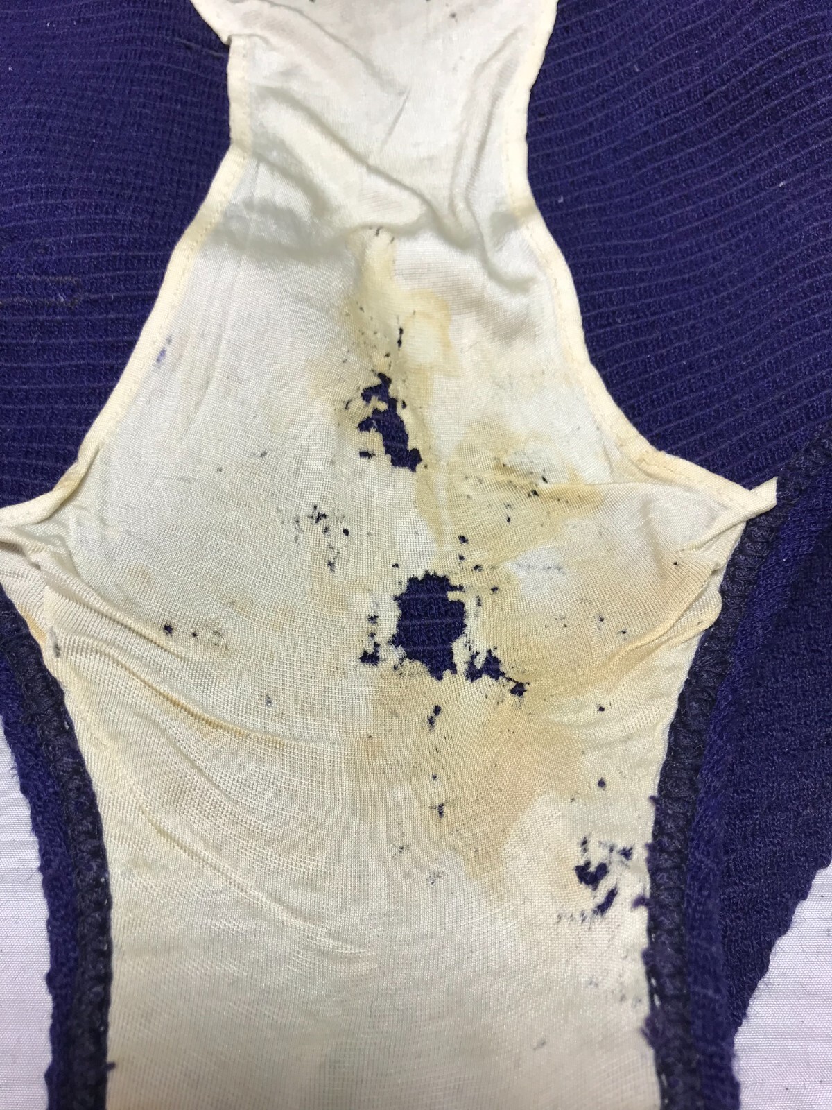 VTG 1930s Rona-Lastic Blue Wool Bathing Suit Beach Wear Swimsuit Old 1244-23B