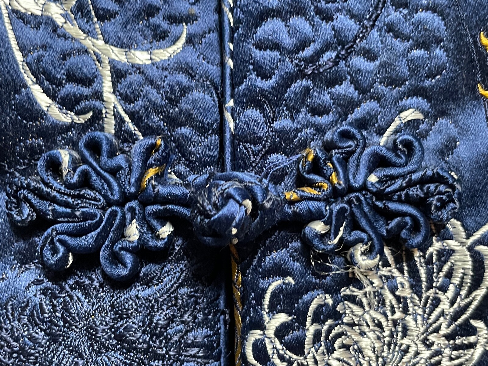 Vintage Chinese Reversible Jacket, sz. XL, Solz Squirrel, silk?/rayon?