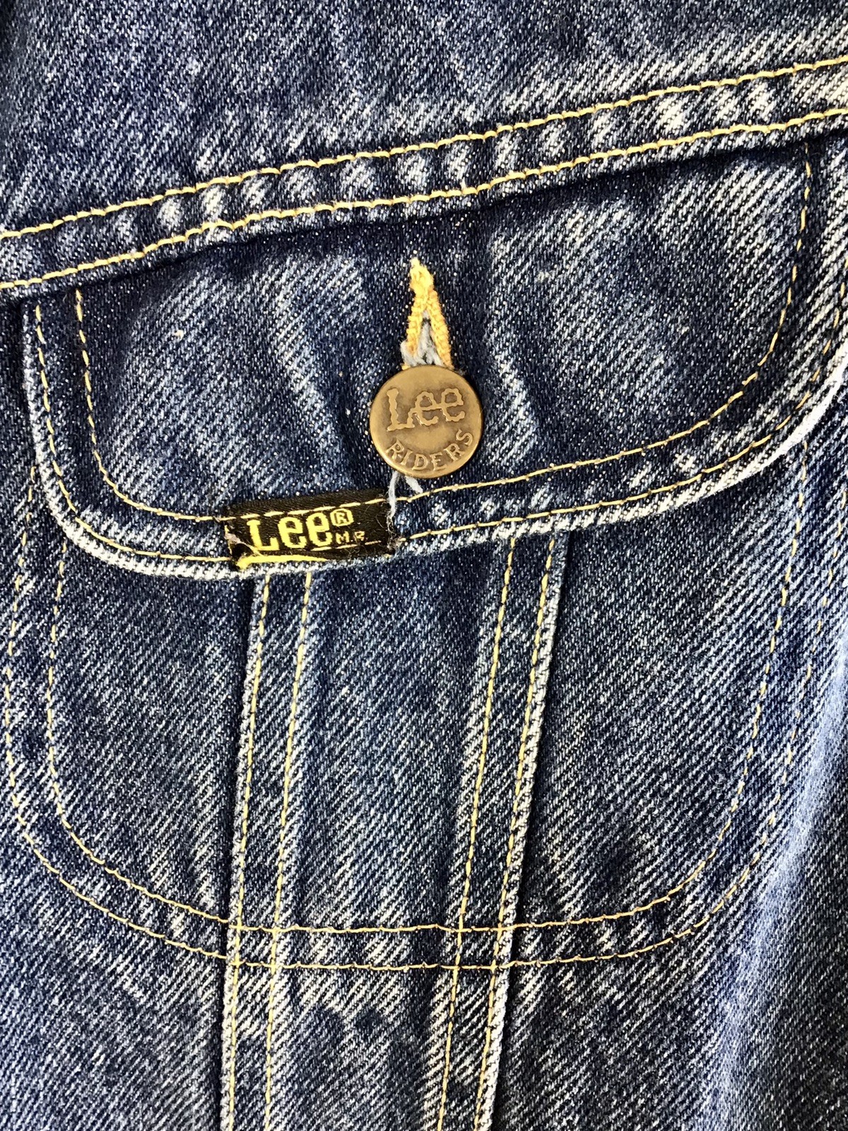 EUC Vintage 80s Ms Lee Oversized 11/12 100% Cotton Denim Jean Trucker Jacket A13