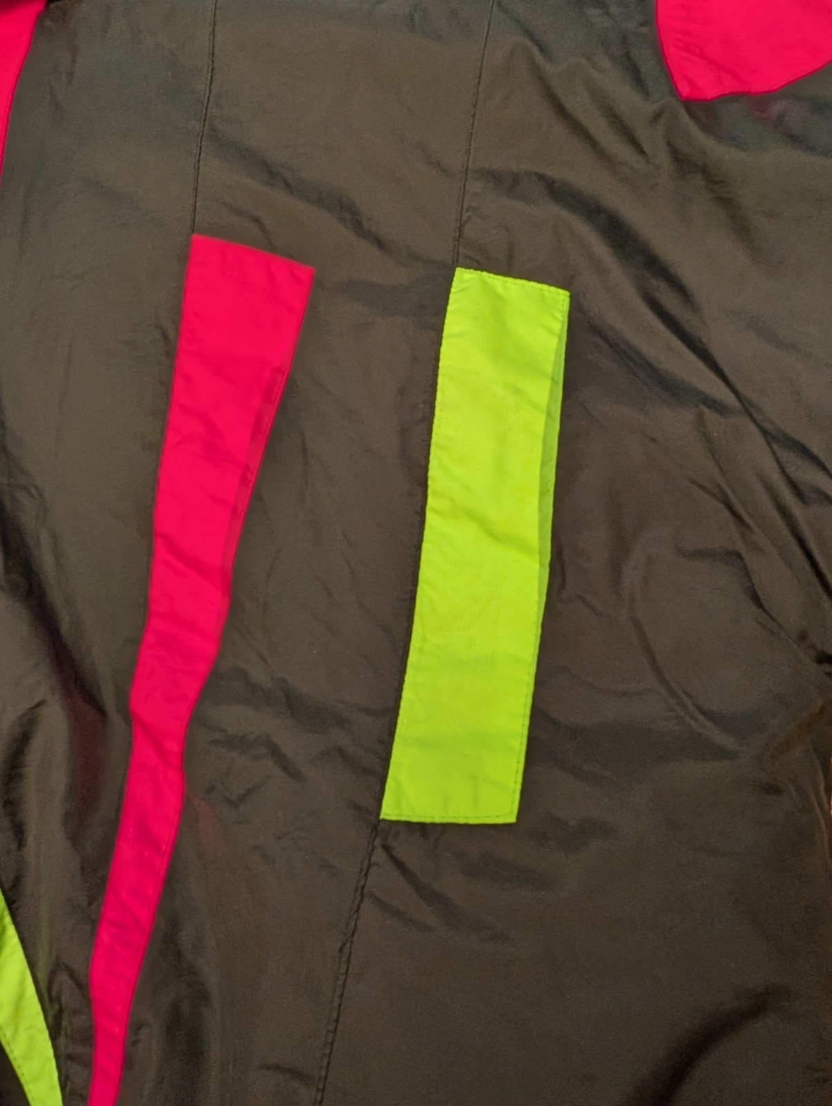Vintage 80s Neon Color Block Ski Jacket Green Mountain Winter Coat Women’s M