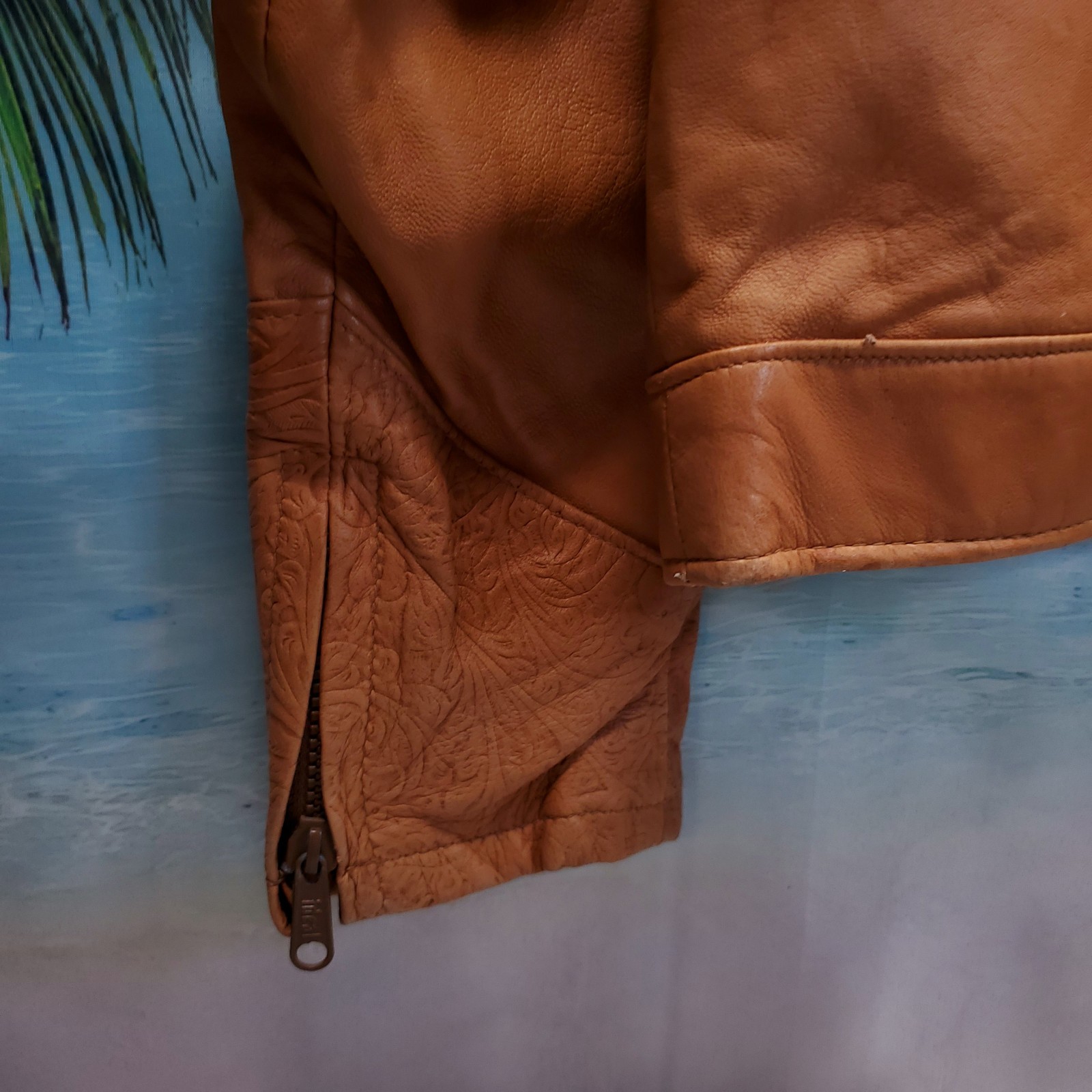 VTG Kenny Rogers Leather Jacket Western Lambskin Women Size 12 USA made Schott