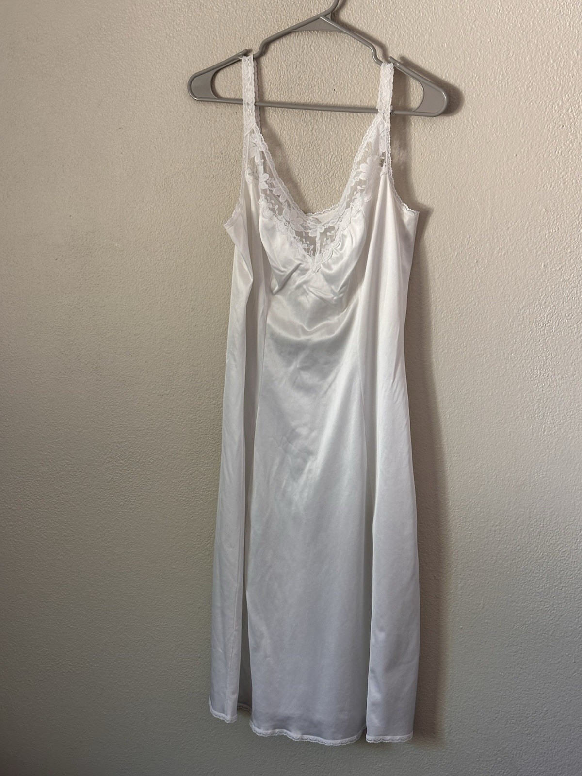 Vintage Maidenform Something Special Slip Dress Womens Sz 36 White Lace ILGWU