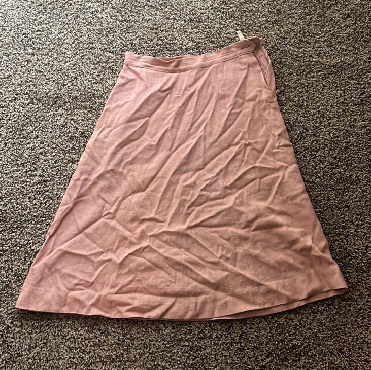 1940s 1930s Pink Skirt XS 25in Waist Vintage