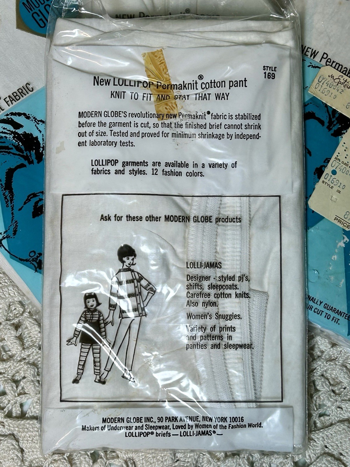 1960&rsquo;s Lollipop Permaknit Knit Cotton Pant Trunk Style Size 7 – Set of 4