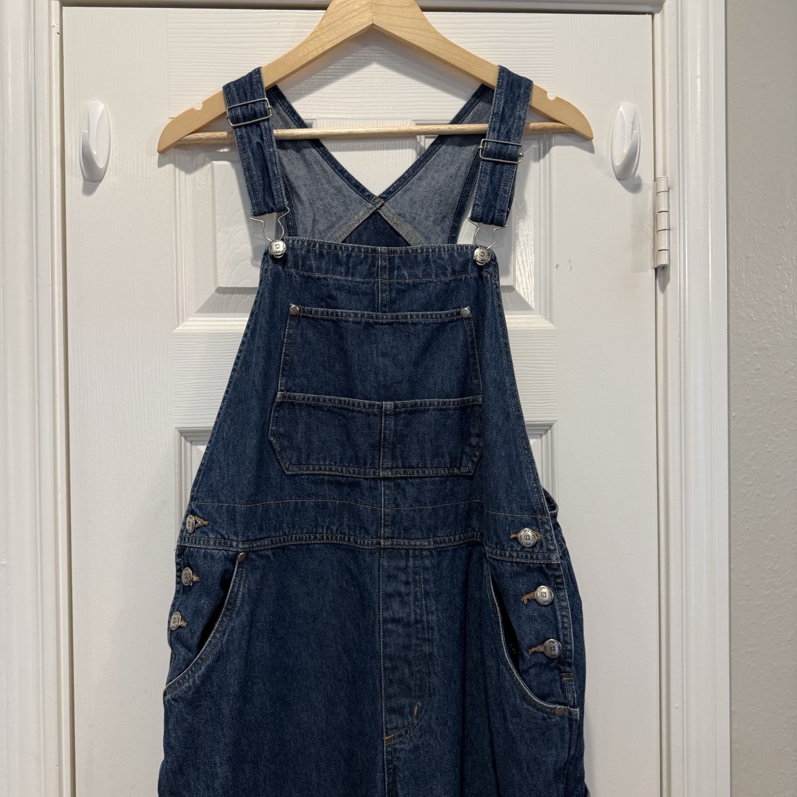 Vintage 1990&rsquo;s Cherokee Bib Overalls Blue Denim – Women&rsquo;s Large – EUC