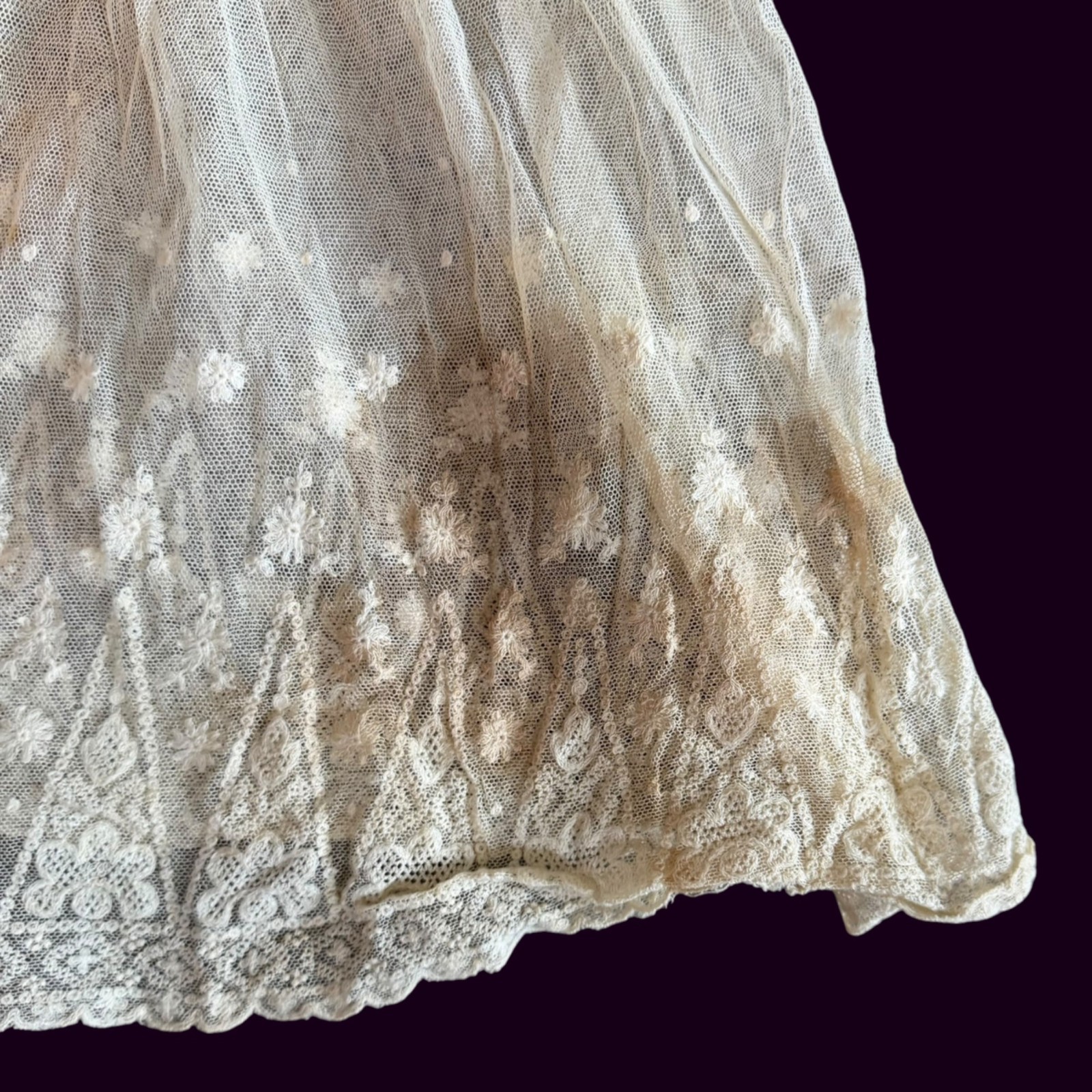 Antique Victorian Edwardian Ethereal Pastel Bohemian Ornate Bed Jacket S