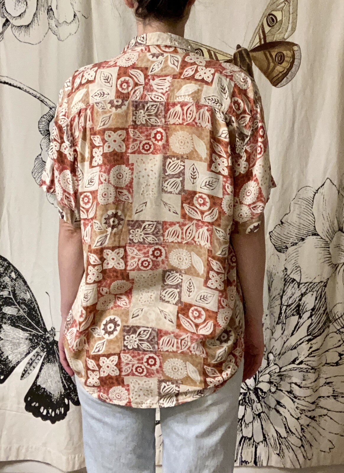 Vintage Guess By Georges Marciano small floral print short sleeved shirt button