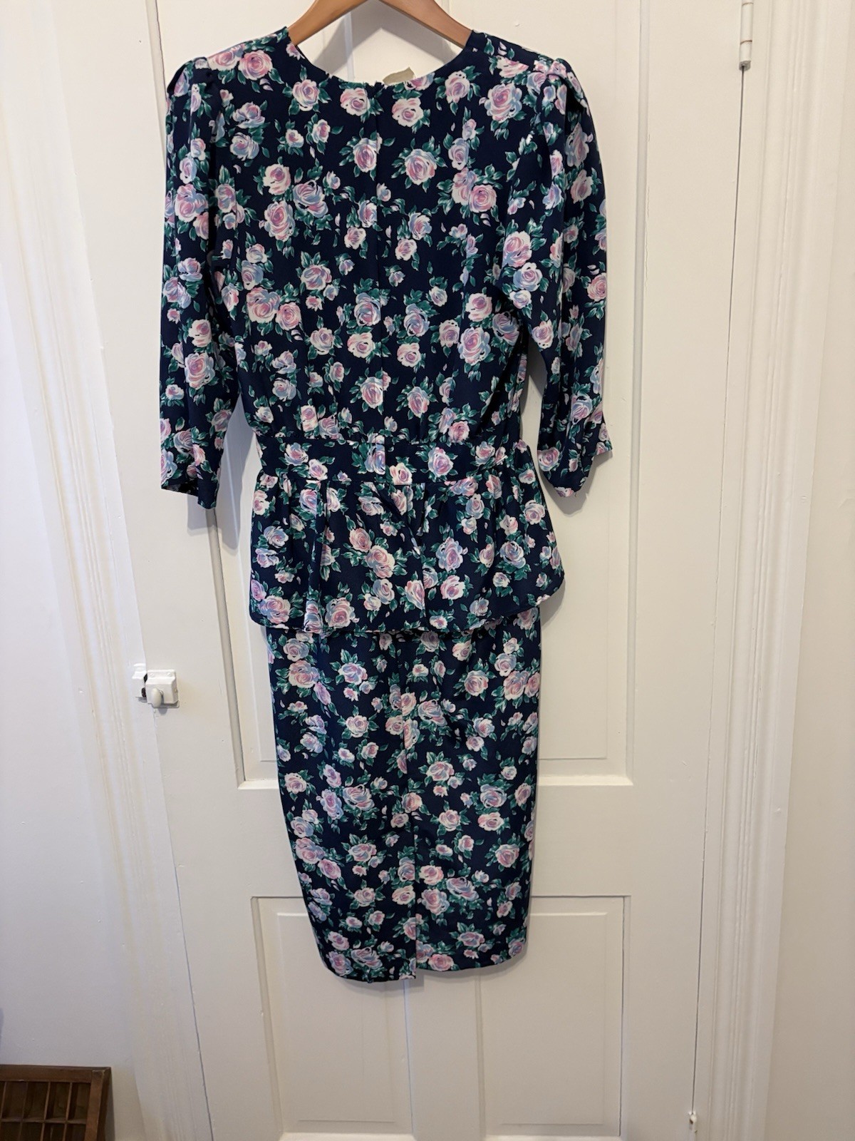American Vintage 1980s John Richard Floral Dress Size 7/8 Made In USA
