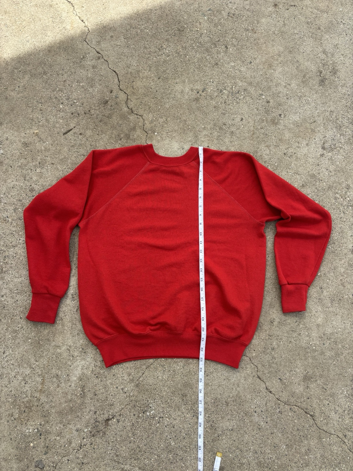 Vintage Red 80s Raglan Sweatshirt Crewneck Size Medium Made In The U.S.A