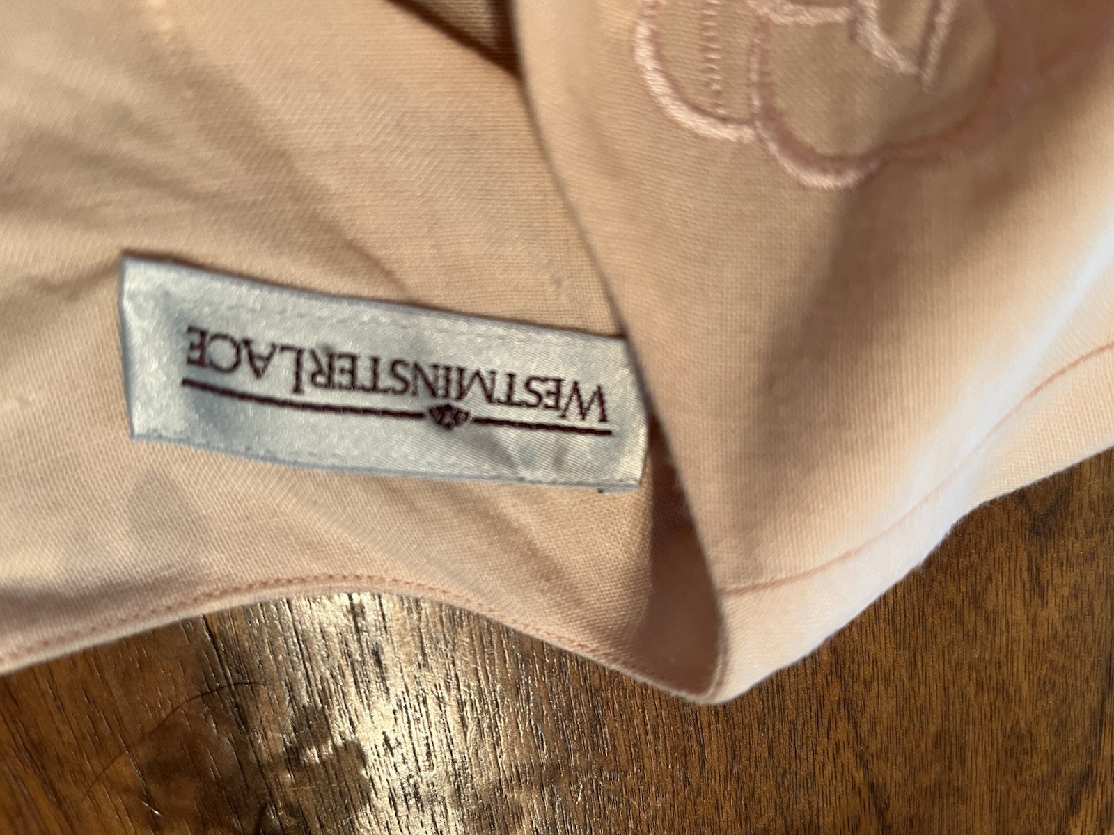 Nancy Johnson Vintage Linen/cotton Peach Tea Length Dress 1990
