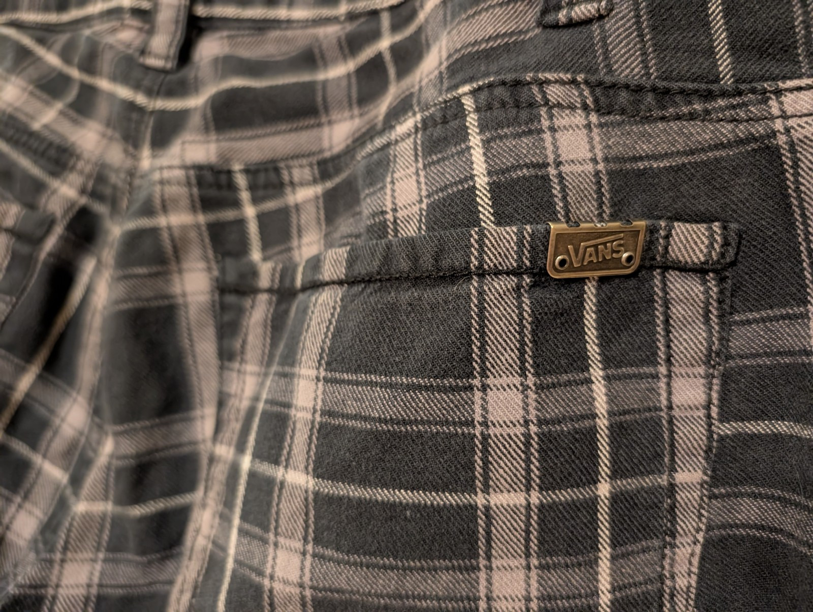 VANS plaid Low-rise Flattering Pants/Jeans retro classic super cute! womens