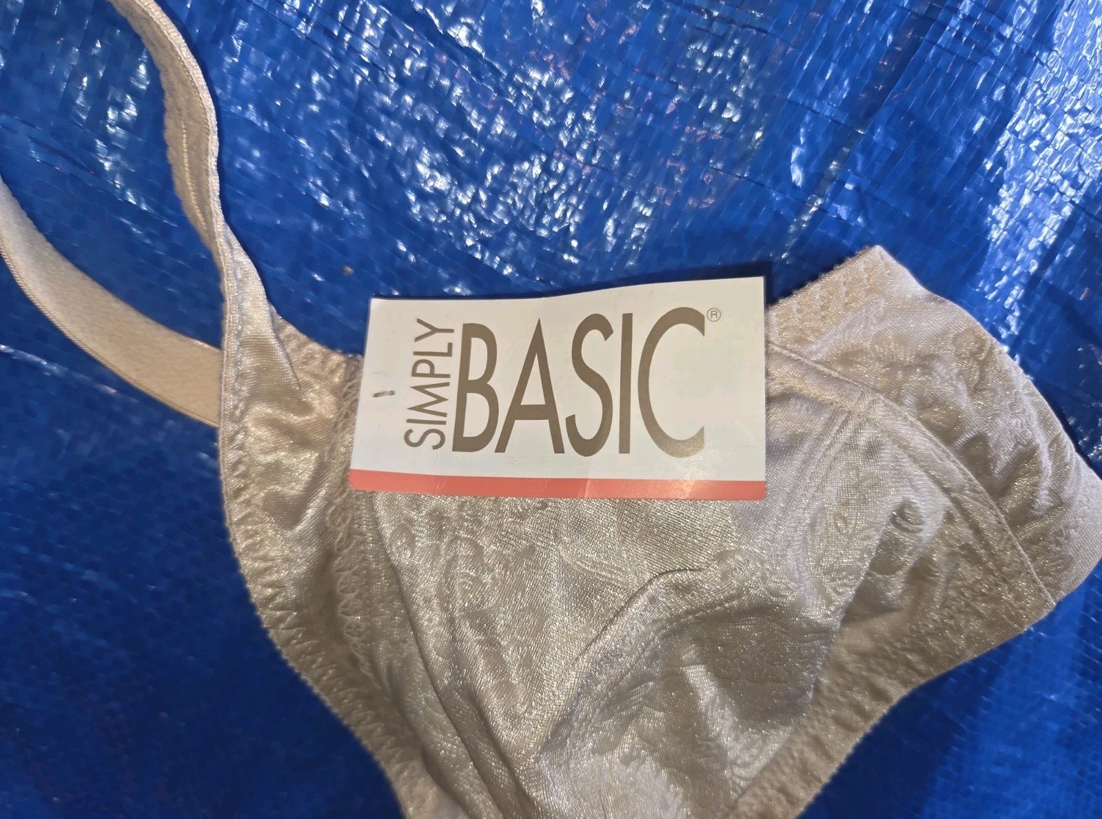 Vintage Simply Basic 38B womens classic BEIGE promo bra NEW WITH TAGS