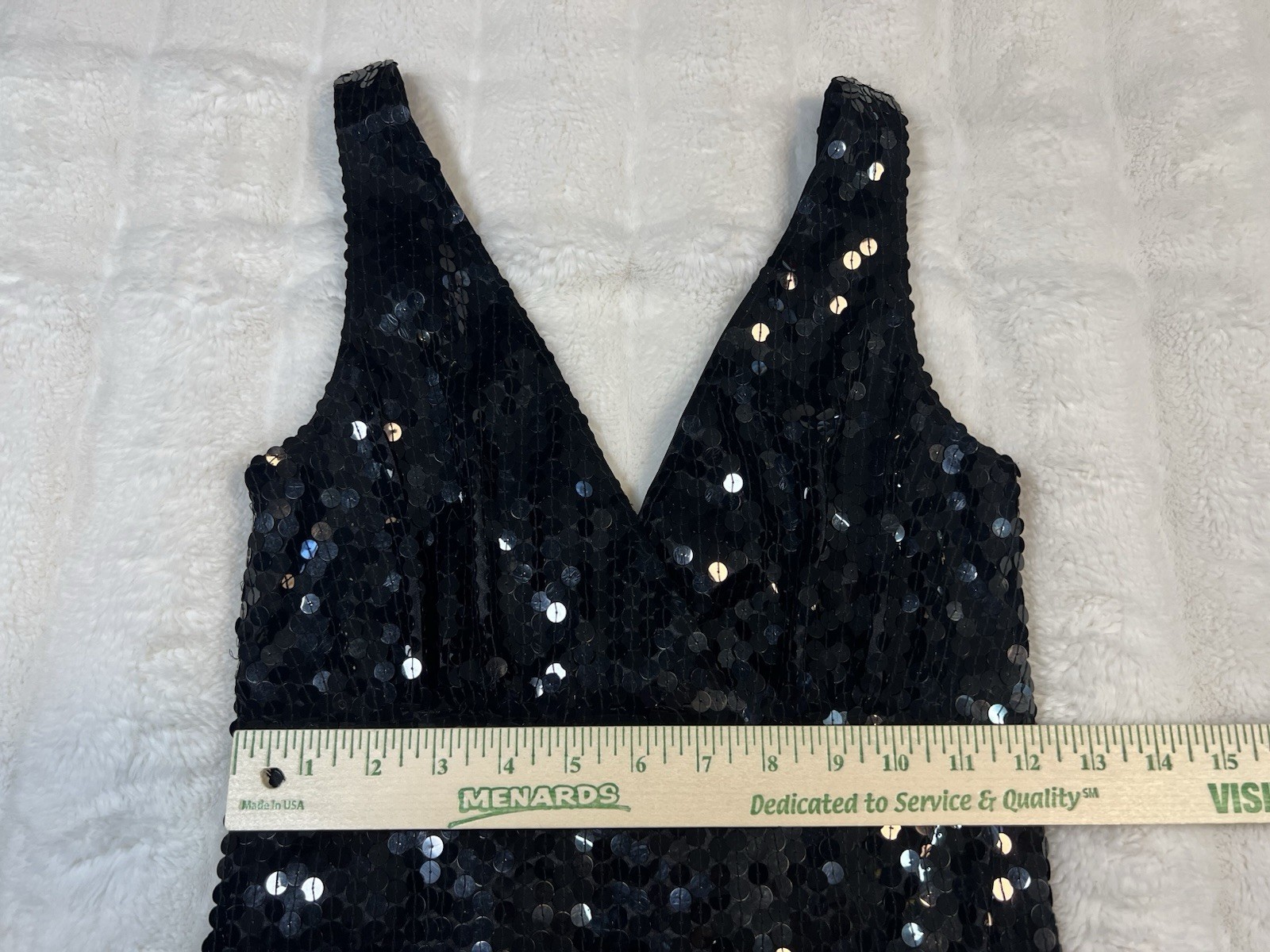PAPELL BOUTIQUE Evening Black Sequined Dress Gown Women’s Sz 2 *NEW WITH TAGS*