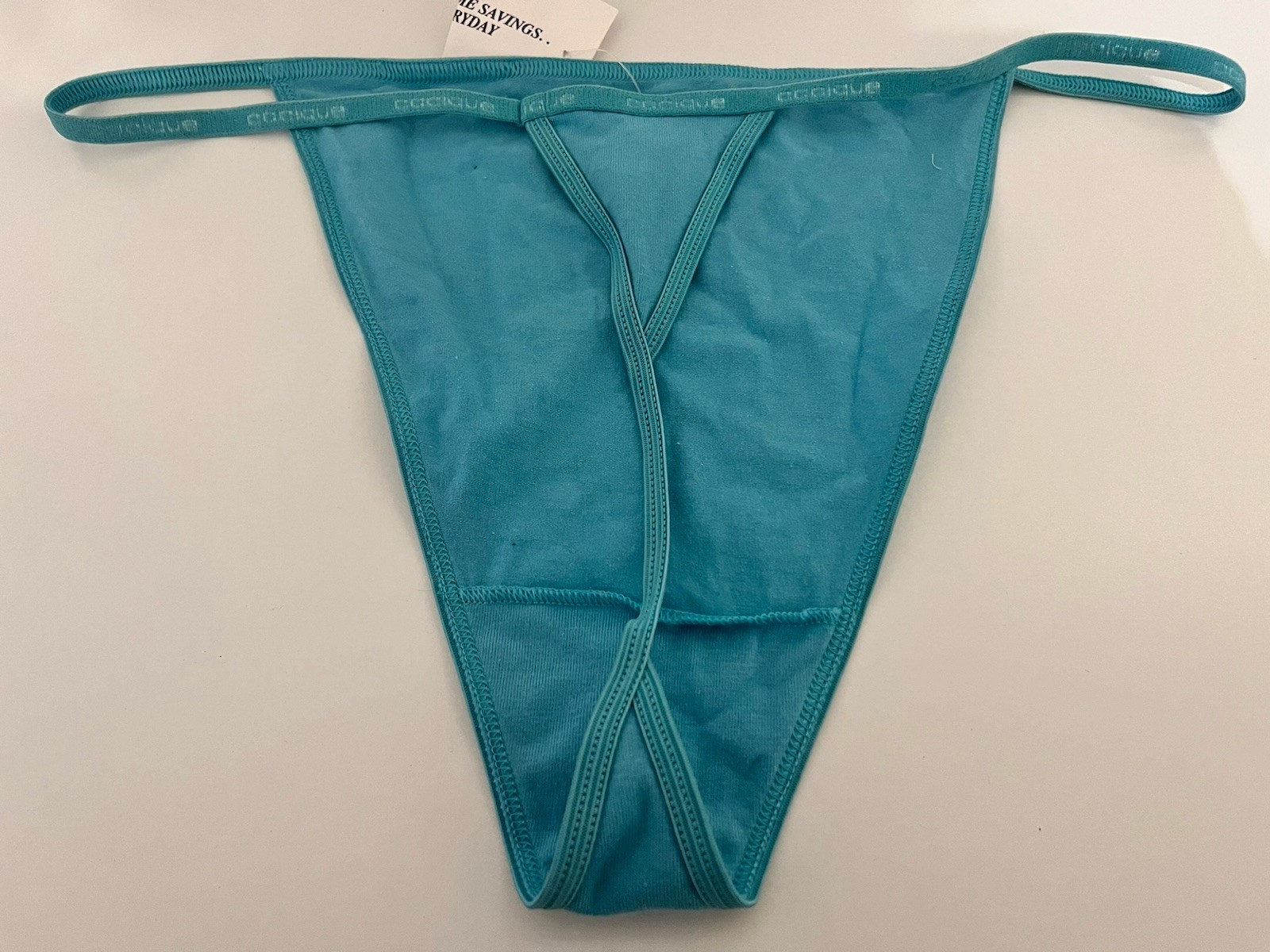 2X Cacique Turquoise 2000 vintage Lane Bryant V-string thong panties 14/16 NWT