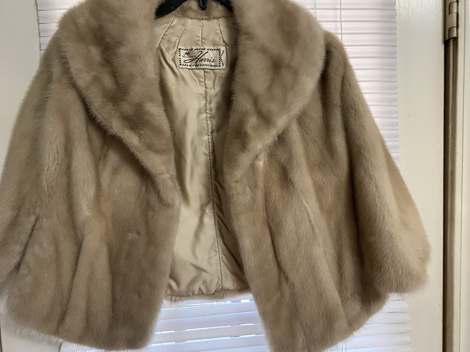 Vintage Blonde Mink Fur Stole Wrap Shawl William H Harris Providence
