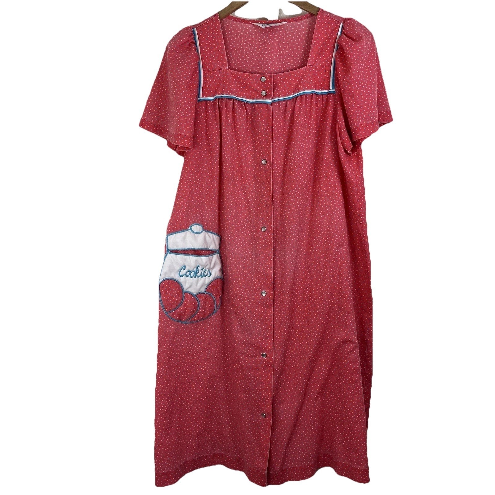 Komar Vintage Nightgown Pajamas Cookie Pot Polka Dot