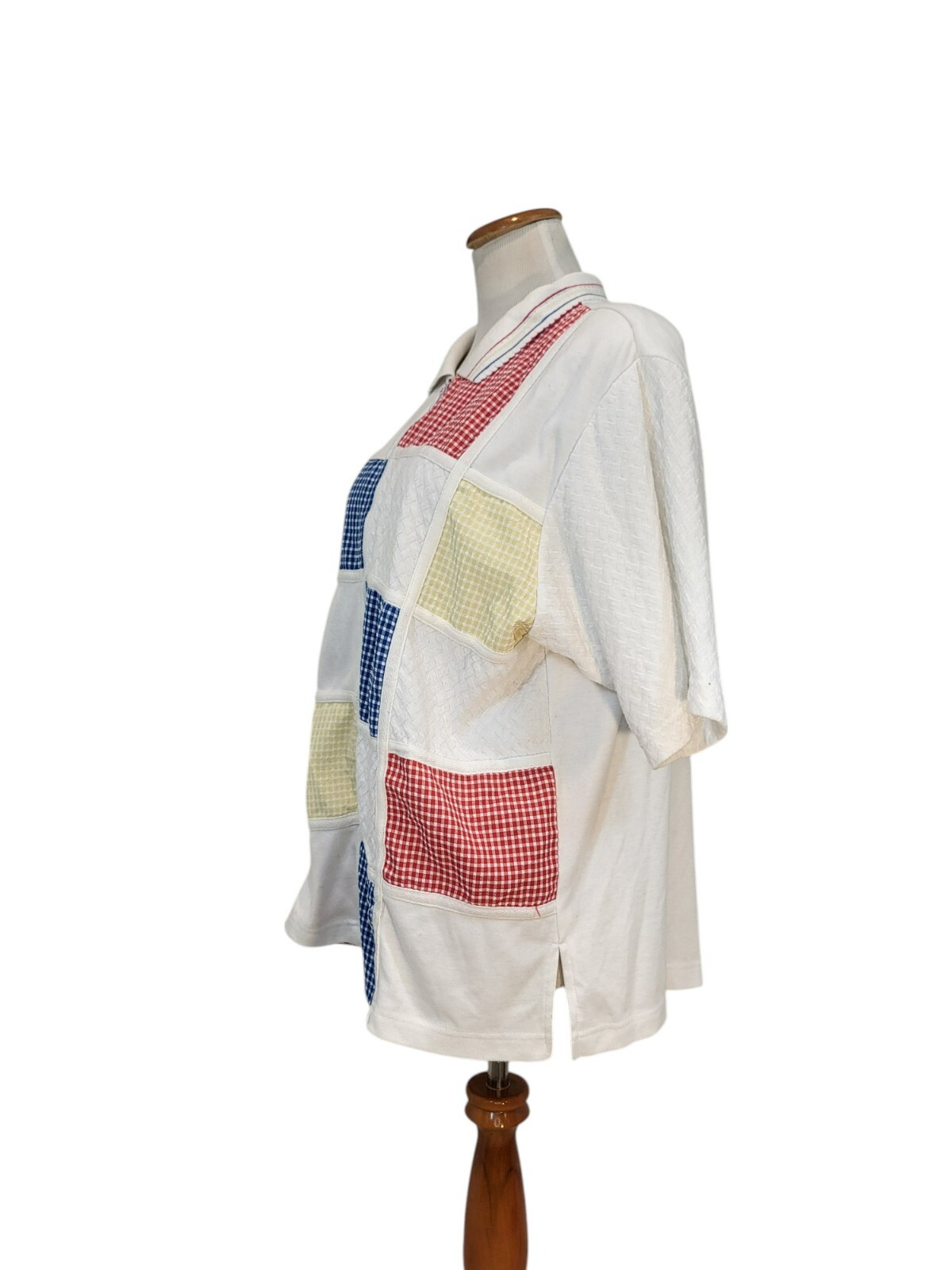 Koret Francisca Vintage 1990s Multicolor Zip Up Colorblock Shirt Size XL