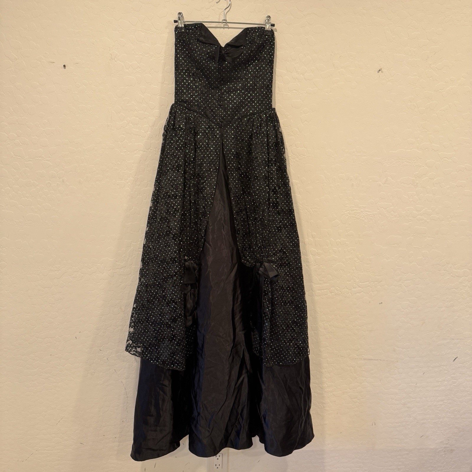 Flirtations Alfred Angelo Formal Punk Gothic Princess Prom Gown 1980s Glam