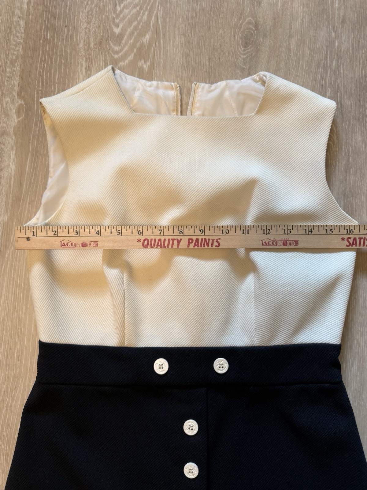 vintage navy polyester sailor suit-dress and jacket- by Caron of Chicago Size 10