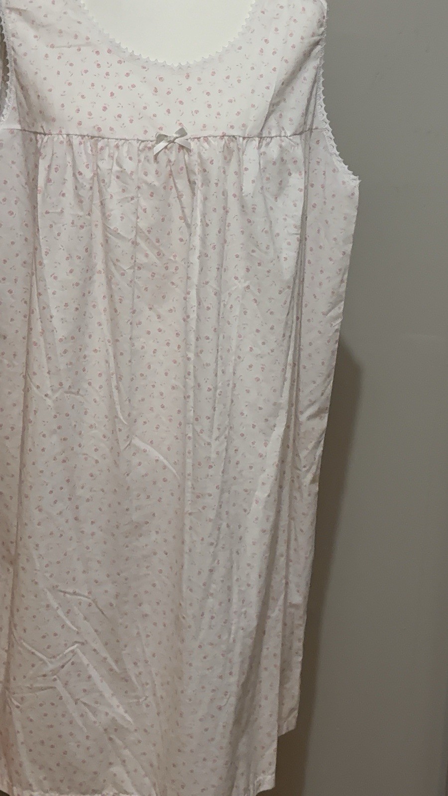 VTG 2001 Sears Fundamentals 2pc Nightgown Robe Set 1X Pink Floral