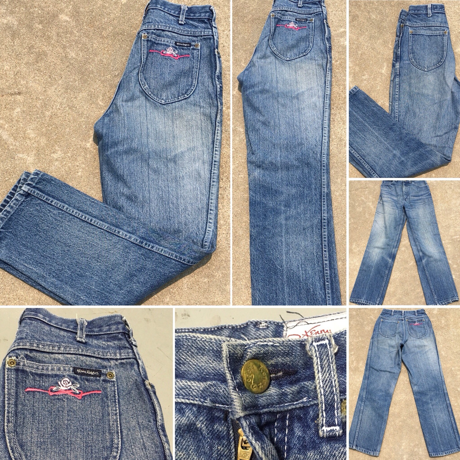 Vtg Kenny Rogers Western Collection By Karman Jeans High Waist Size 10 27 in